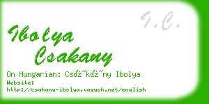 ibolya csakany business card